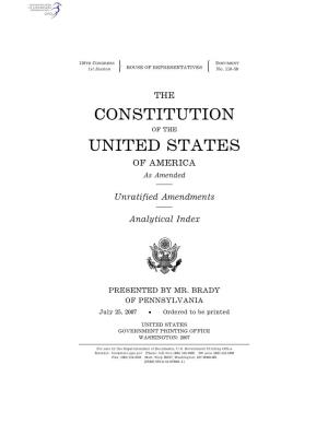Constitution of the United States of America, As Amended