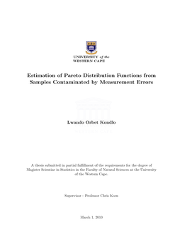 Estimation of Pareto Distribution Functions from Samples Contaminated by Measurement Errors