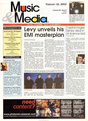 EMI Masterplan by Jon Heasman European Top 100 Albums ANASTACIA LONDON - Capital Radio Is Proposing Freak of Nature by Emmanuel Legrand Services Activities