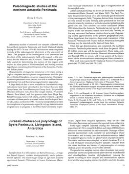 Paleomagnetic Studies of the Northern Antarctic Peninsula Jurassic