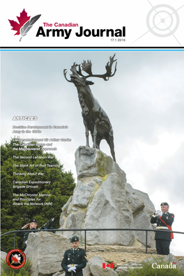 The Canadian Army Journal Volume 17.1, 2016