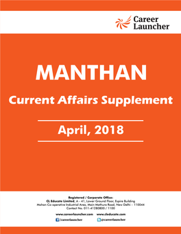 MANTHAN Current Affairs Supplement April 2018.Pdf