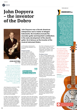 John Dopyera – the Inventor of the Dobro