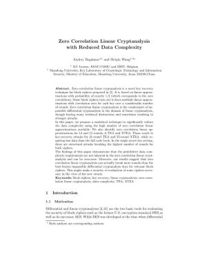 Zero Correlation Linear Cryptanalysis with Reduced Data Complexity