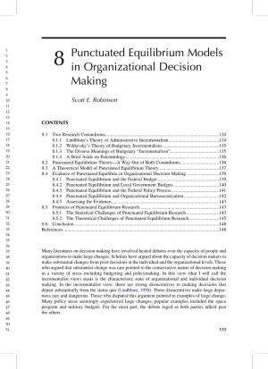 Punctuated Equilibrium Models in Organizational Decision Making 135