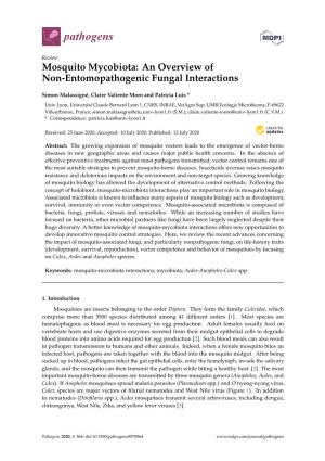 Mosquito Mycobiota: an Overview of Non-Entomopathogenic Fungal Interactions