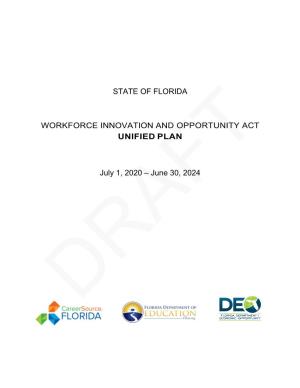 State of Florida Workforce Innovation and Opportunity Act - Unified Plan