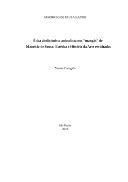 "Mangás" De Mauricio De Sousa: Estética E História Da Arte Revisitadas