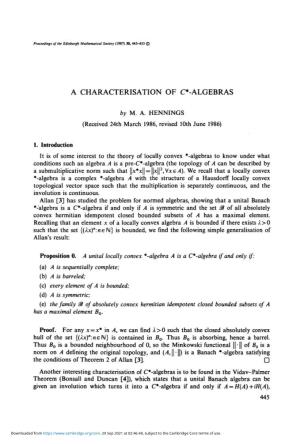 A Characterisation of C*-Algebras 449
