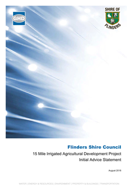 Flinders Shire Council 15 Mile Irrigated Agricultural Development Project Initial Advice Statement
