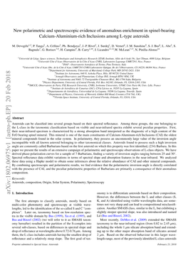 New Polarimetric and Spectroscopic Evidence of Anomalous Enrichment