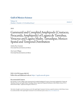 Gammarid and Corophiid Amphipods (Crustacea, Peracarida, Amphipoda