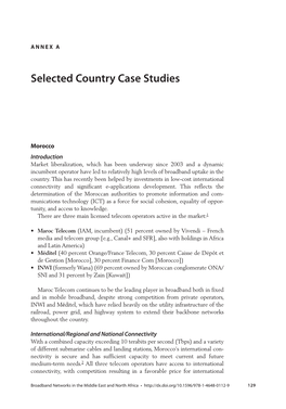 Broadband Networks in the Middle East and North Africa • 129 130 Selected Country Case Studies