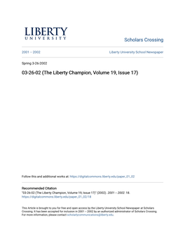 03-26-02 (The Liberty Champion, Volume 19, Issue 17)