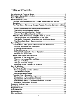 Table of Contents