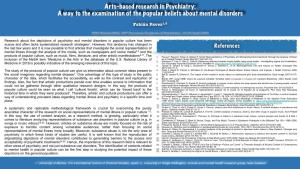 Arts-Based Research in Psychiatry: a Way to the Examination of the Popular Beliefs About Mental Disorders