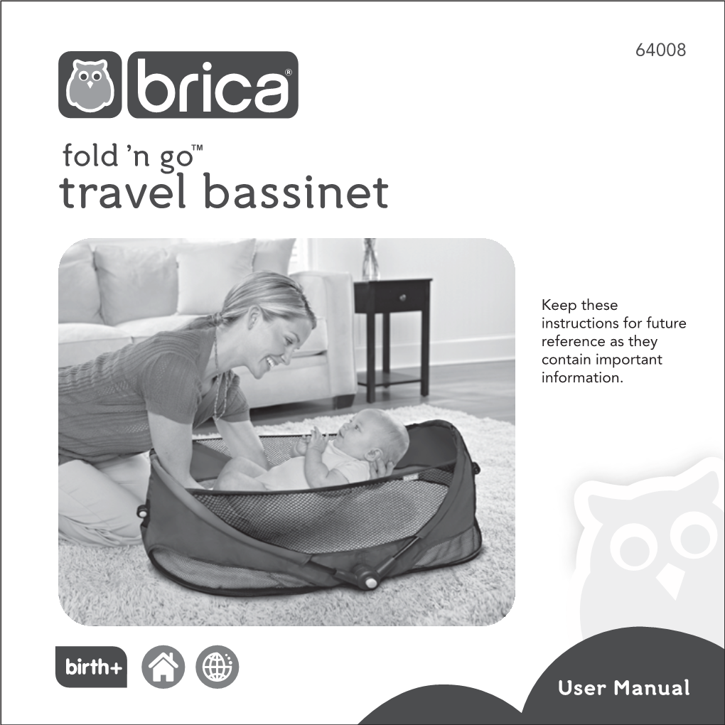 Brica® Fold 'N Go™ Travel Bassinet