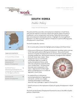 South Korea Public Policy