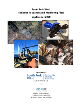 South Fork Wind Fisheries Research and Monitoring Plan September 2020