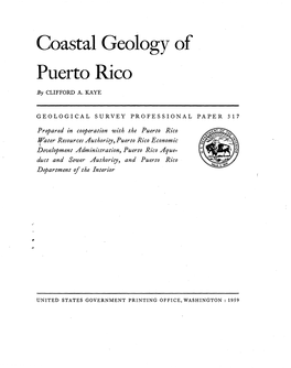 Coastal Geology of Puerto Rico