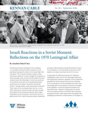 Israeli Reactions in a Soviet Moment: Reflections on the 1970 Leningrad Affair