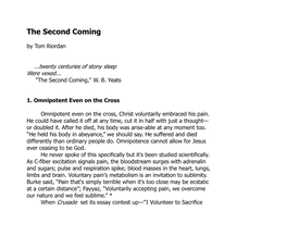 The Second Coming by Tom Riordan