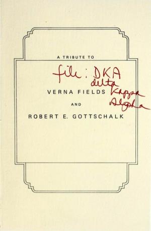 A Tribute to Verna Fields 04-01-1979
