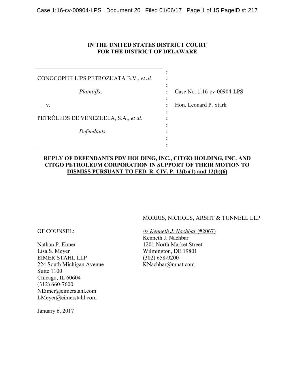 Defendants' Motion to Dismiss - DocsLib