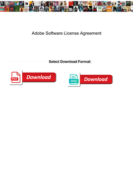 Adobe Software License Agreement