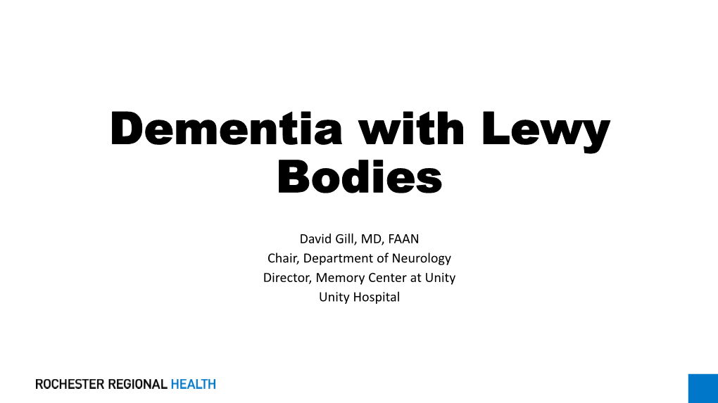 Dementia with Lewy Bodies