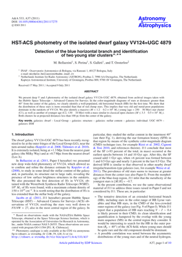 HST-ACS Photometry of the Isolated Dwarf Galaxy VV124=UGC 4879