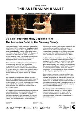 US Ballet Superstar Misty Copeland Joins the Australian Ballet in the Sleeping Beauty