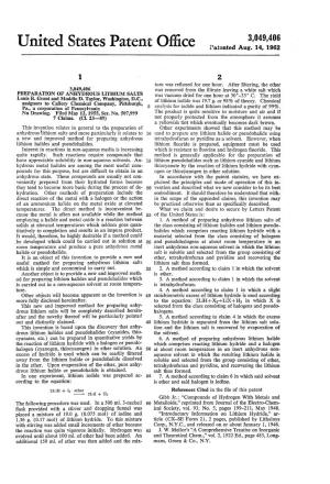 United States Patent Office Eatented Aug