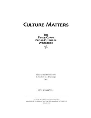 Culture Matters: the Peace Corps Cross-Cultural Workbook