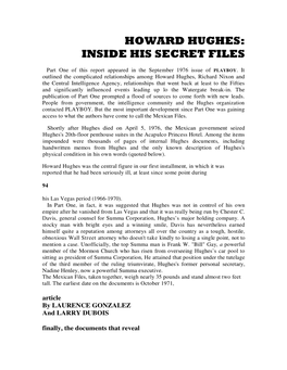 Howard Hughes: Inside His Secret Files