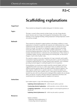 Scaffolding Explanations