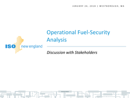 Operational Fuel-Security Analysis