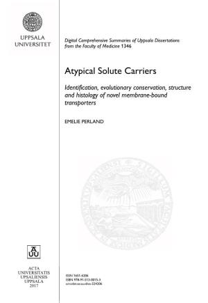 Atypical Solute Carriers