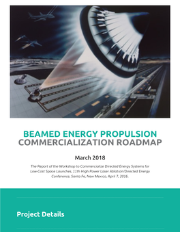 Annual Report Beamed Energy Propulsion Commercialization Roadmap