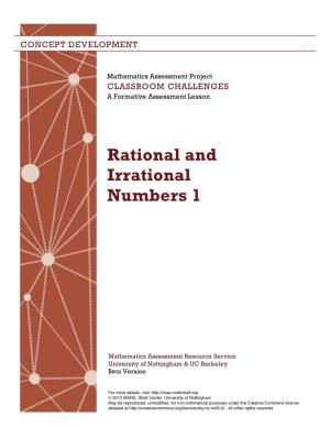 Rational and Irrational Numbers 1