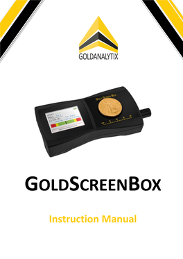 Instruction Manual Goldscreenbox