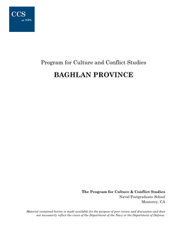 Baghlan Province