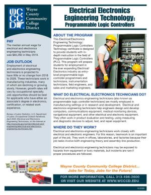 Electrical Electronics Engineering Technology: Programmable Logic Controllers