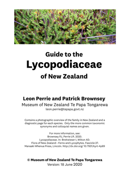 Download the Guide to the Lycopodiaceae of New Zealand