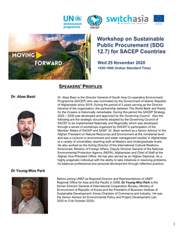 Workshop on Sustainable Public Procurement (SDG 12.7) for SACEP Countries
