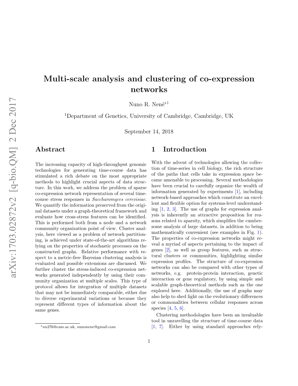 Multi-Scale Analysis and Clustering of Co-Expression Networks