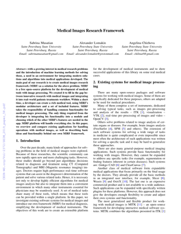 Medical Images Research Framework
