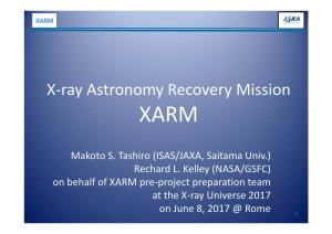 X‐Ray Astronomy Recovery Mission XARM