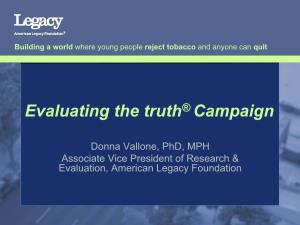Evaluating the Truth Campaign