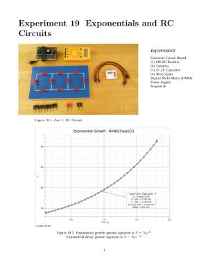 Experiment 19: Exponentials and RC Circuits